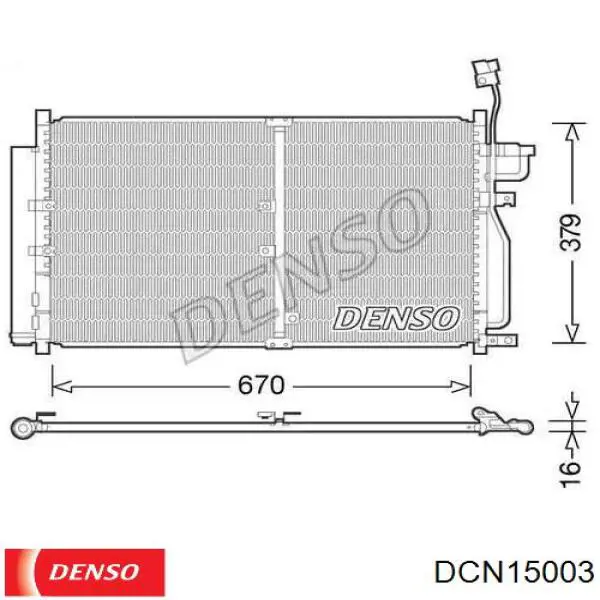 DCN15003 Denso радиатор кондиционера