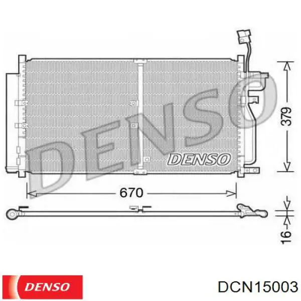 Конденсатор кондиционера Denso DCN15003 цена, от 103.17 USD