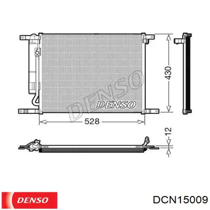 Радиатор кондиционера DCN15009 Denso