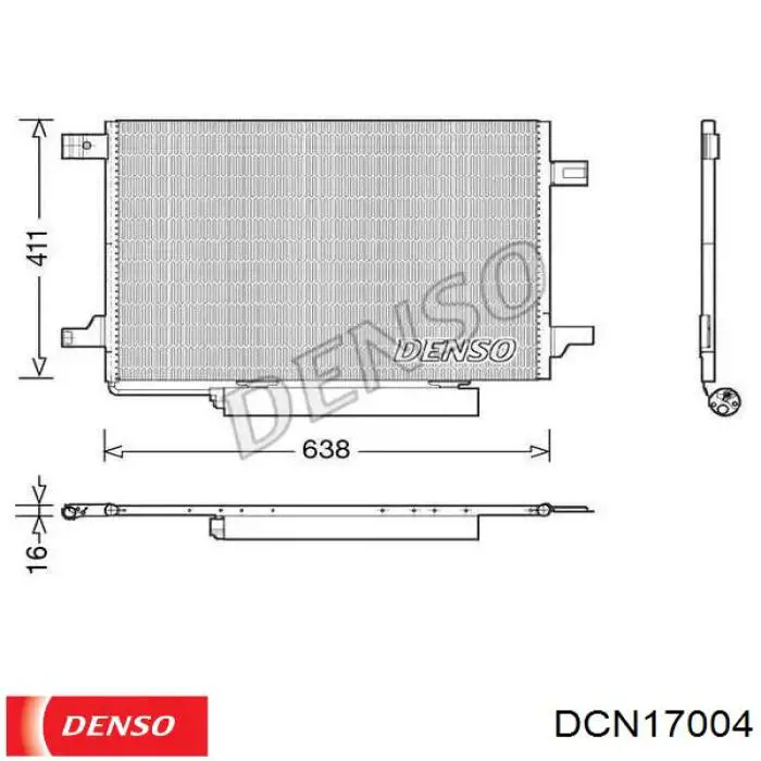 DCN17004 Denso радиатор кондиционера
