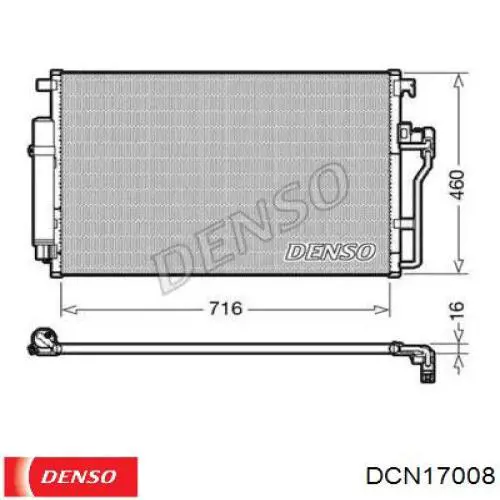 Конденсатор кондиционера Denso DCN17008 цена, от 83.52 USD