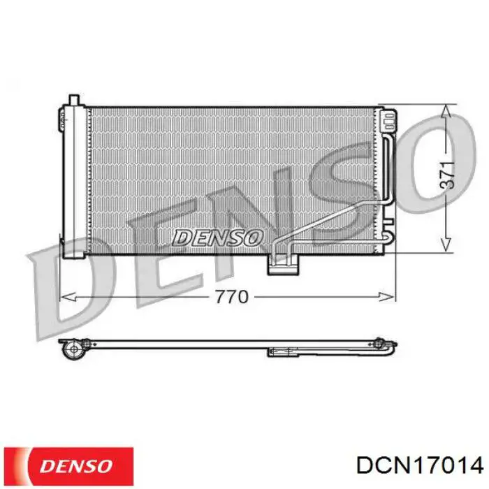 DCN17014 Denso радиатор кондиционера