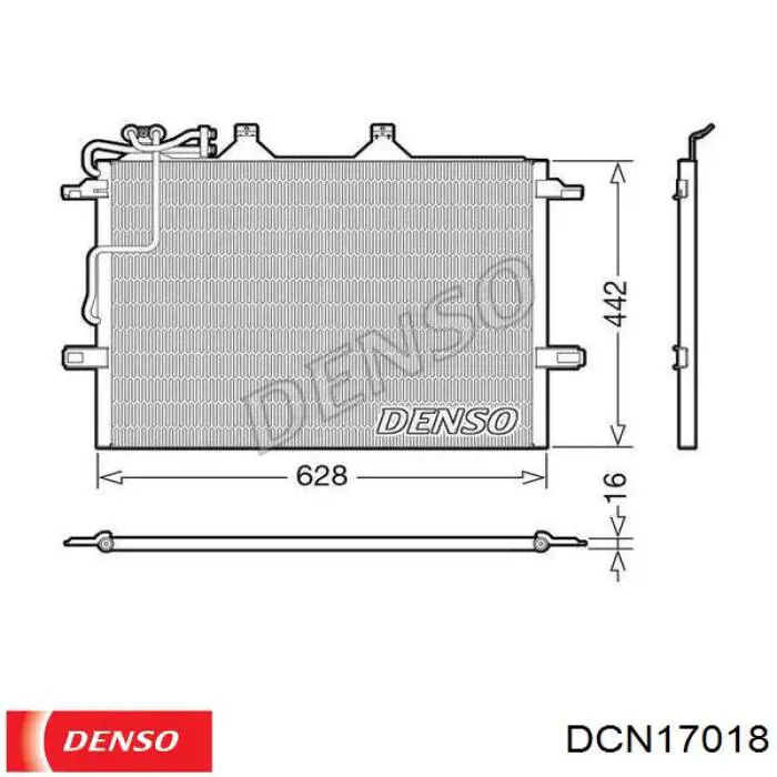 DCN17018 Denso радиатор кондиционера