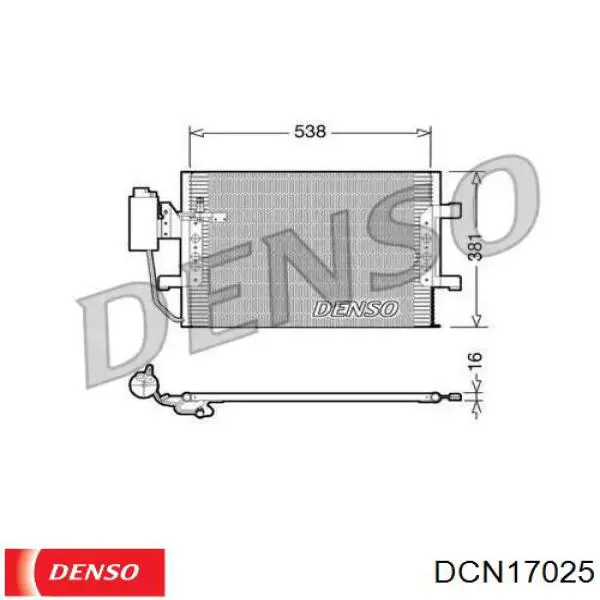 Радиатор кондиционера DCN17025 Denso