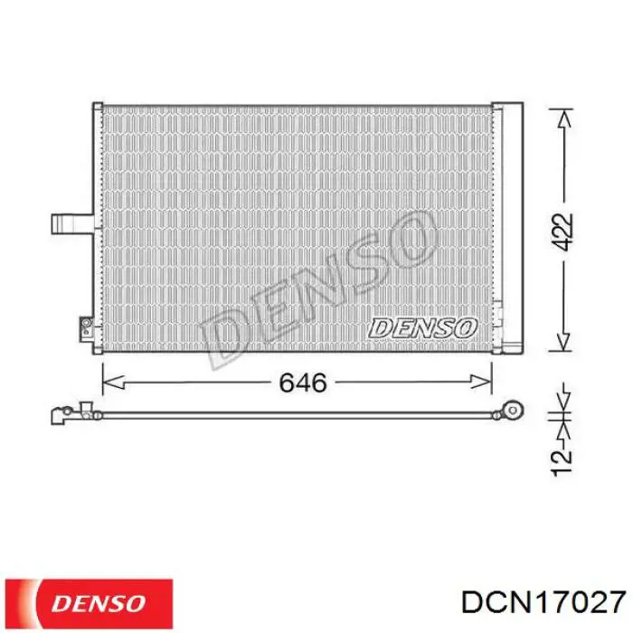 DCN17027 Denso radiador de aparelho de ar condicionado