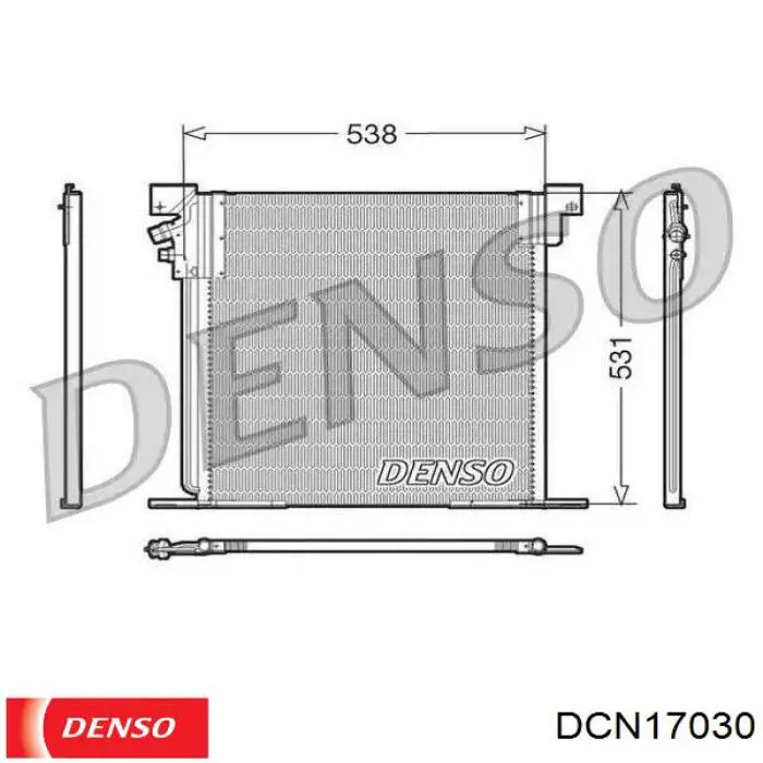 DCN17030 Denso радиатор кондиционера