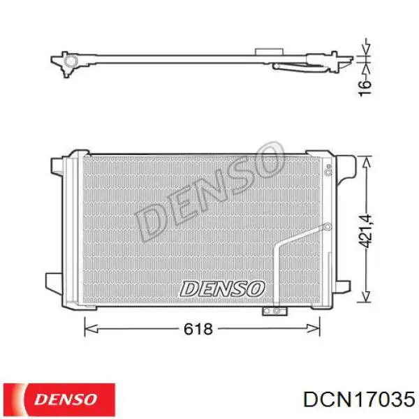 Condensador aire acondicionado DCN17035 Denso