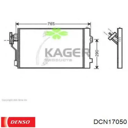 Конденсатор кондиционера Denso DCN17050 цена, от 96.14 USD