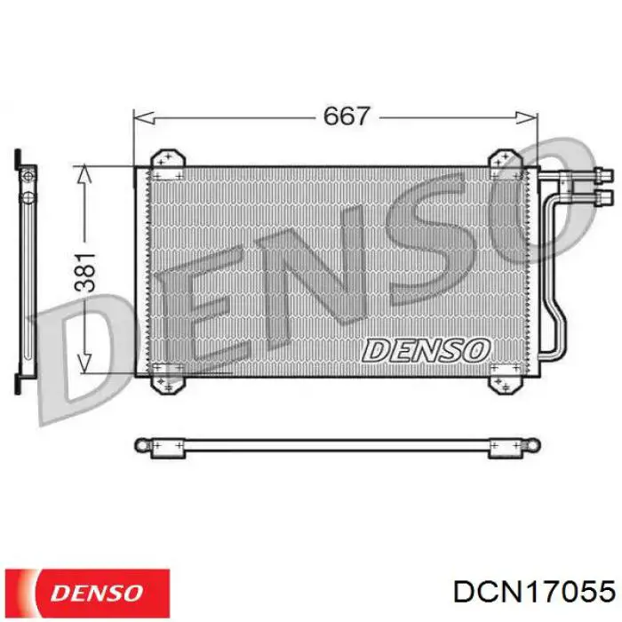 DCN17055 Denso радиатор кондиционера