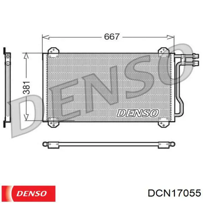 Condensador aire acondicionado DCN17055 Denso