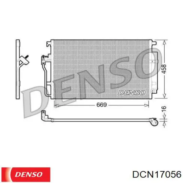Condensador aire acondicionado DCN17056 Denso