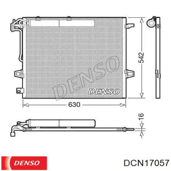 DCN17057 Denso радиатор кондиционера