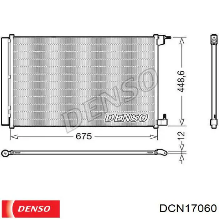 Dcn17060 Denso радиатор кондиционера