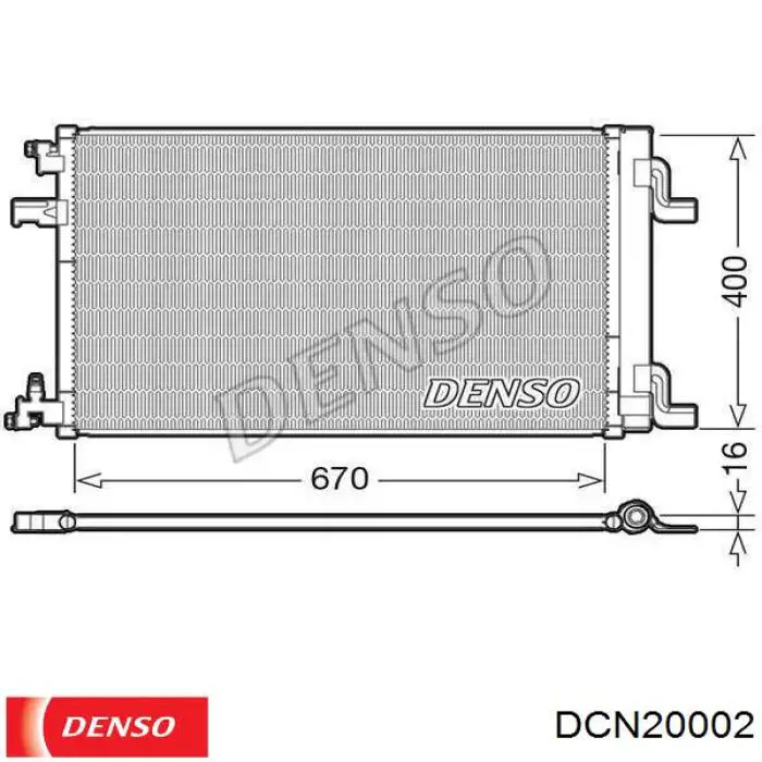 DCN20002 Denso радиатор кондиционера