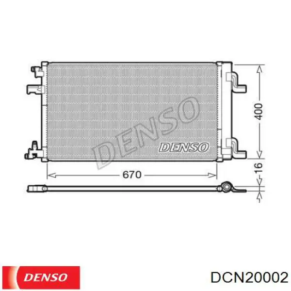 Condensador aire acondicionado DCN20002 Denso