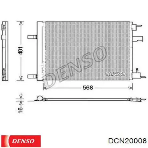 Condensador aire acondicionado DCN20008 Denso