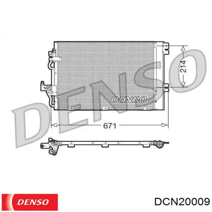 Радиатор кондиционера DCN20009 Denso