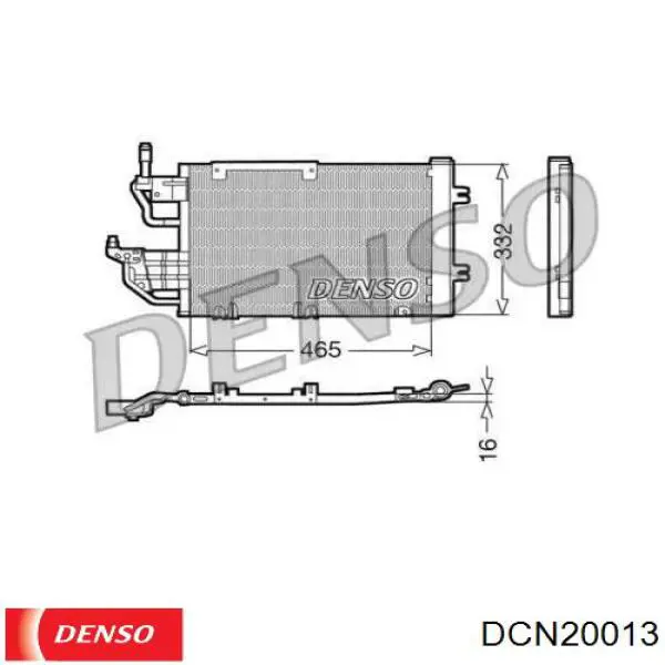 Радиатор кондиционера DCN20013 Denso