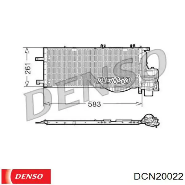 Радиатор кондиционера DCN20022 Denso