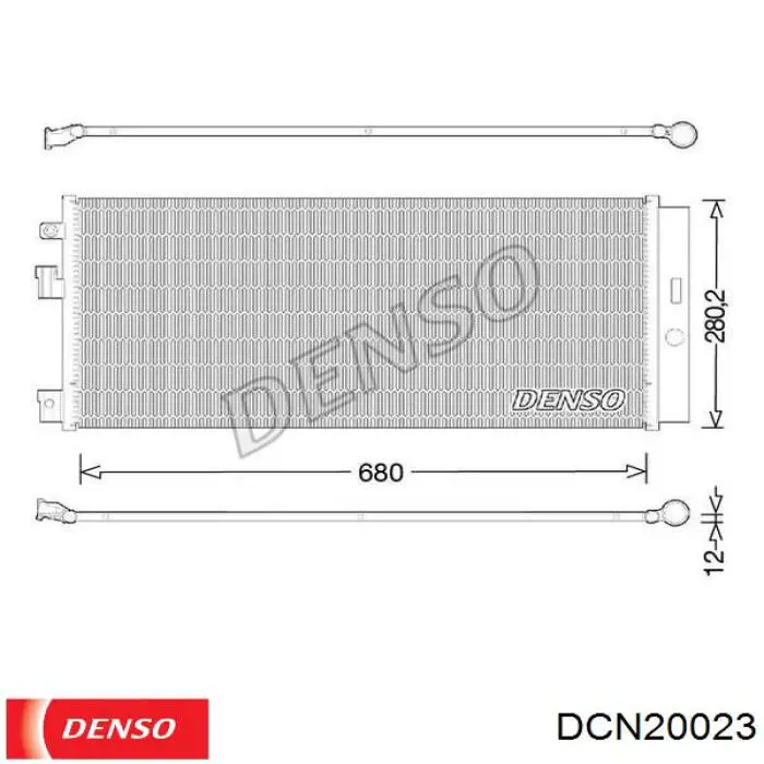 Купить DCN20023 Denso Радиатор системы охлаждения кондиционера