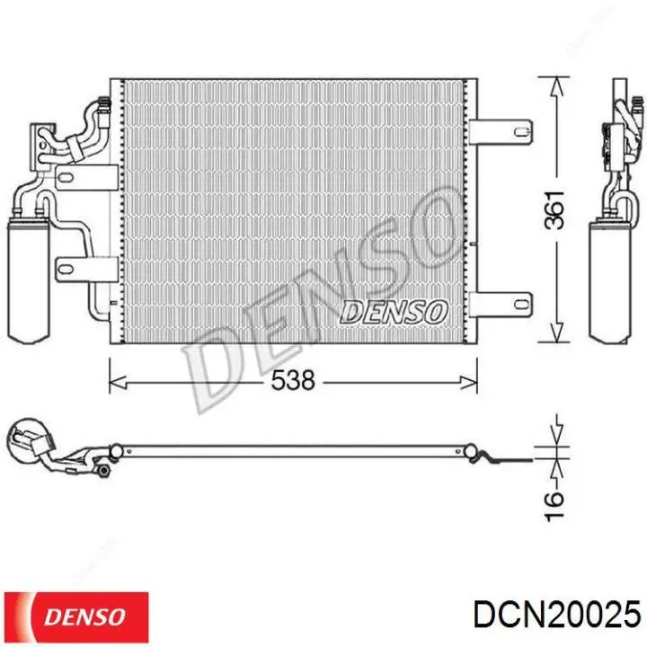 Condensador aire acondicionado DCN20025 Denso