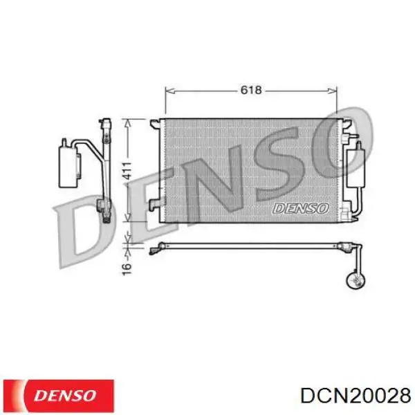 Condensador aire acondicionado DCN20028 Denso