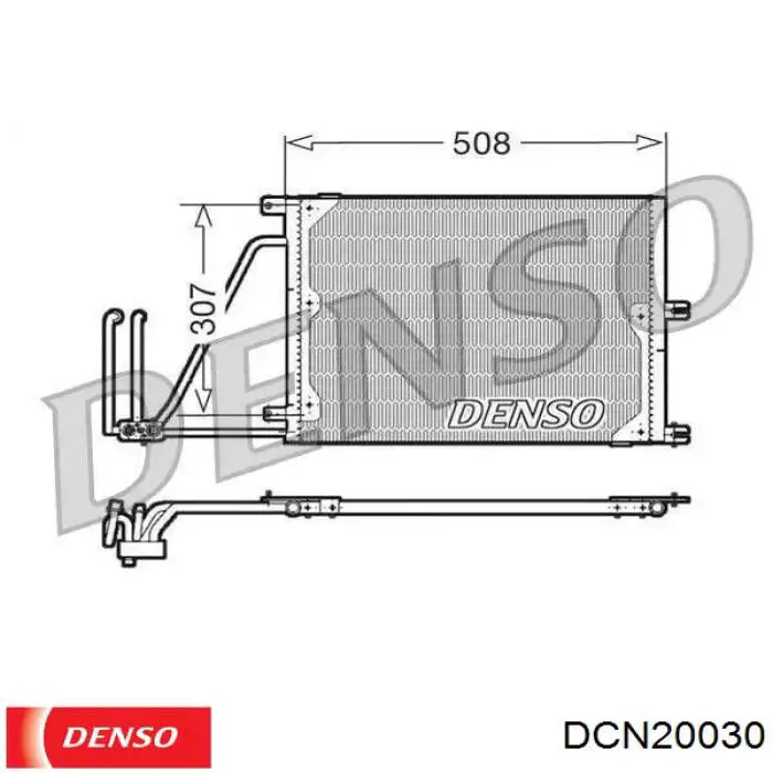 DCN20030 Denso радиатор кондиционера