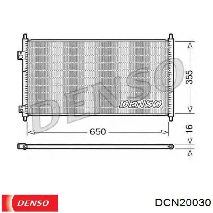 Радиатор кондиционера DCN20030 Denso