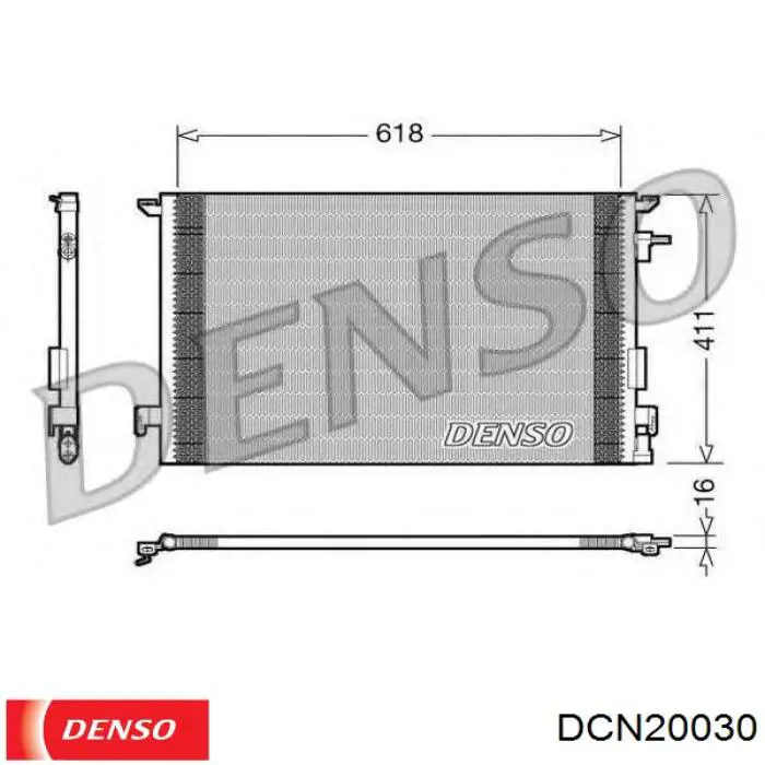 Радиатор охлаждения кондиционера Denso DCN20030