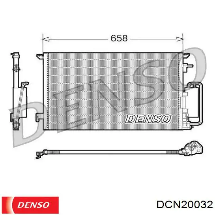 DCN20032 Denso радиатор кондиционера