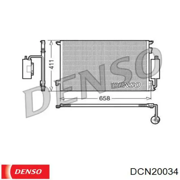 Радиатор кондиционера DCN20034 Denso