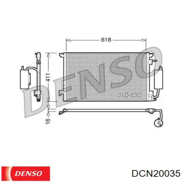 Радиатор кондиционера DCN20035 Denso