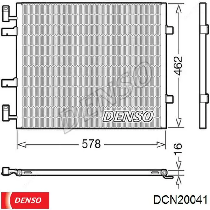Конденсатор кондиционера Denso DCN20041 цена, от 84.14 USD