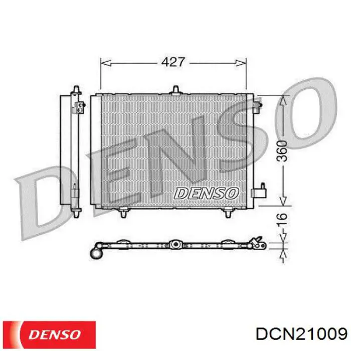 Купить DCN21009 Denso Радиатор системы охлаждения кондиционера