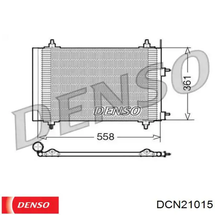 DCN21015 Denso радиатор кондиционера