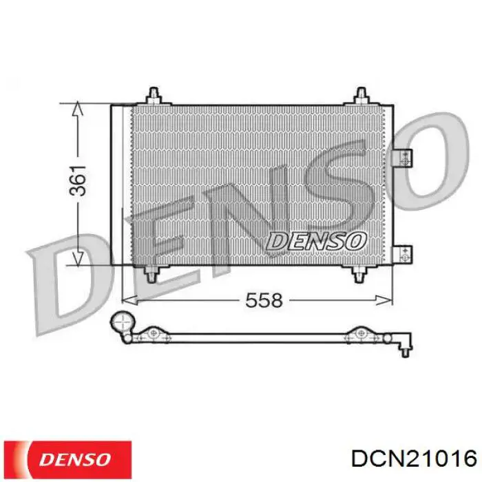 DCN21016 Denso радиатор кондиционера