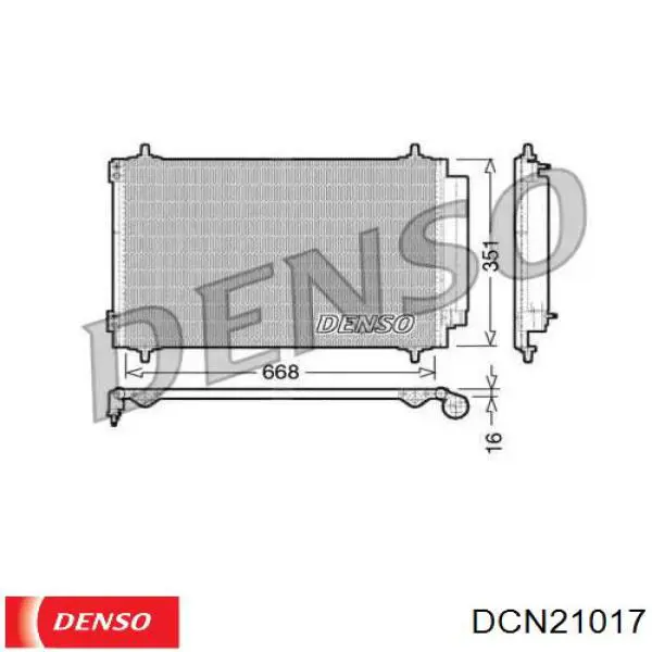 DCN21017 Denso радиатор кондиционера