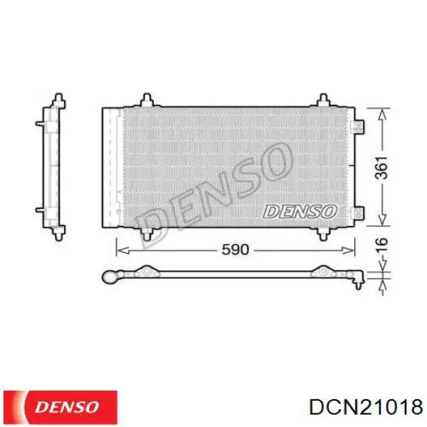 DCN21018 Denso радиатор кондиционера