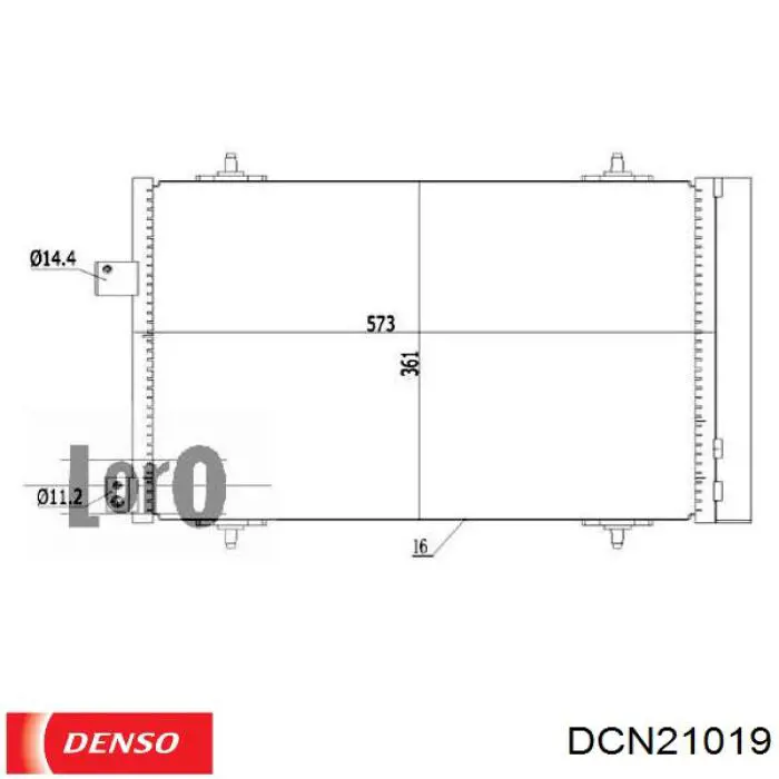 Купить DCN21019 Denso Радиатор системы охлаждения кондиционера