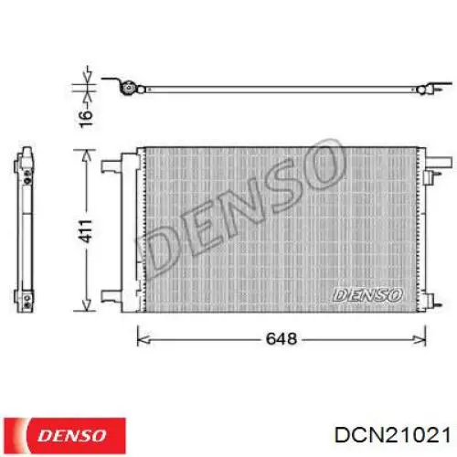 Радиатор кондиционера DCN21021 Denso