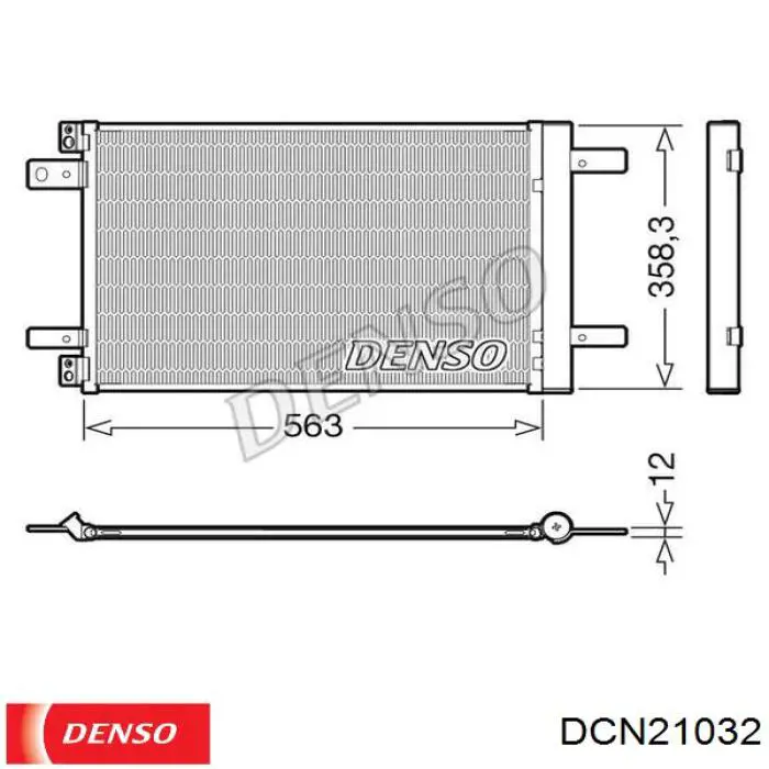 DCN21032 Denso радиатор кондиционера
