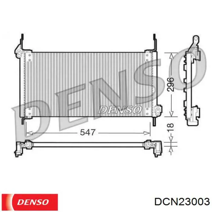 Радиатор кондиционера DCN23003 Denso