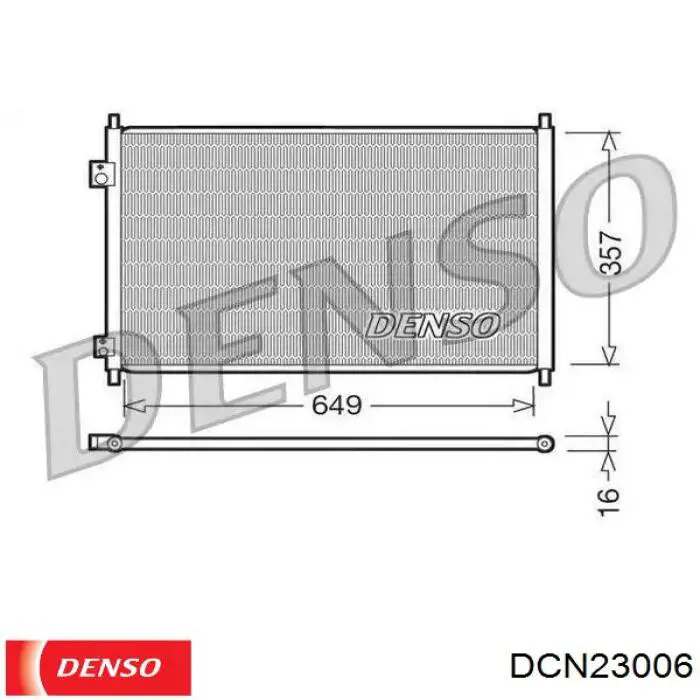Купить DCN23006 Denso Радиатор системы охлаждения кондиционера