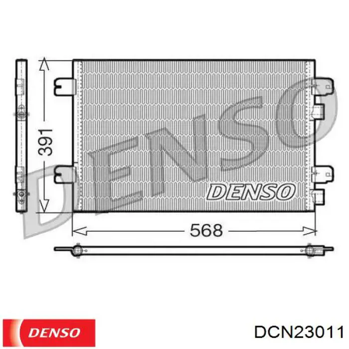 DCN23011 Denso радиатор кондиционера