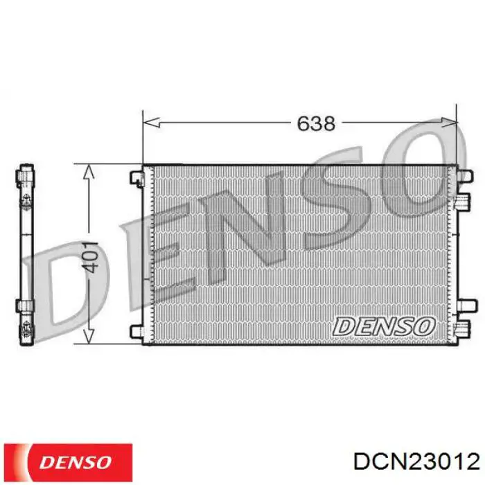 DCN23012 Denso радиатор кондиционера