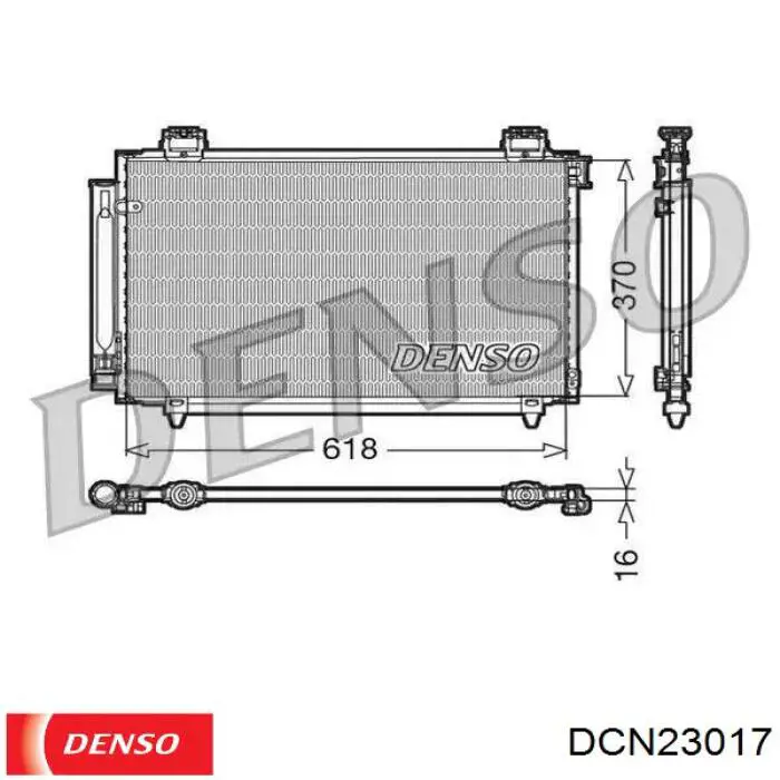 Радиатор кондиционера DCN23017 Denso