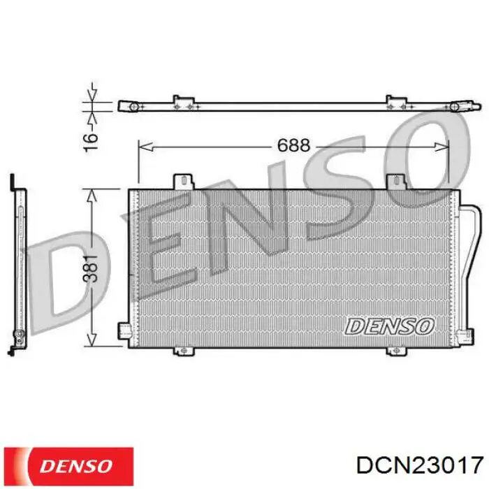 DCN23017 Denso радиатор кондиционера