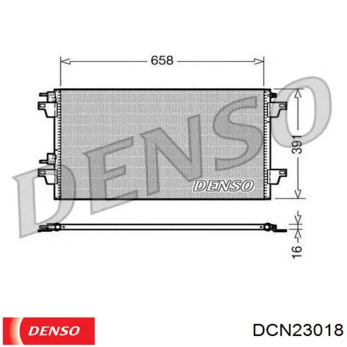 DCN23018 Denso радиатор кондиционера