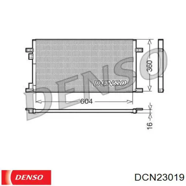 DCN23019 Denso радиатор кондиционера