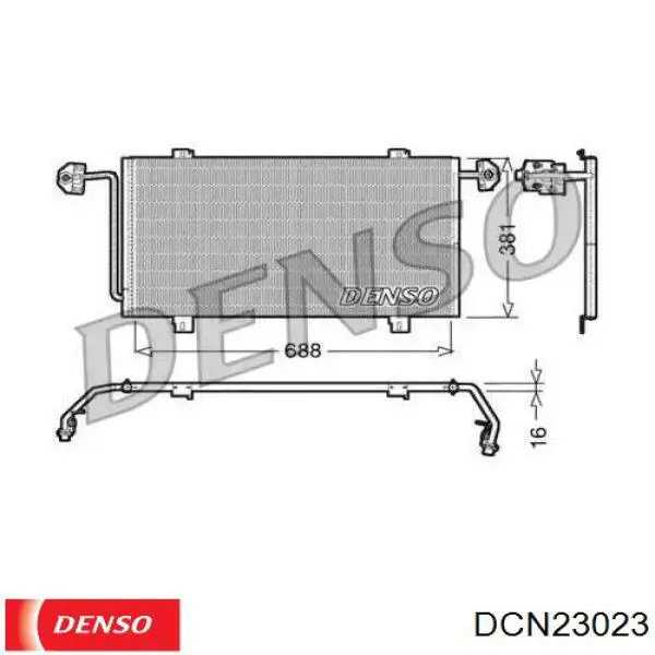 Радиатор кондиционера DCN23023 Denso